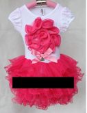 Vestido babado pink